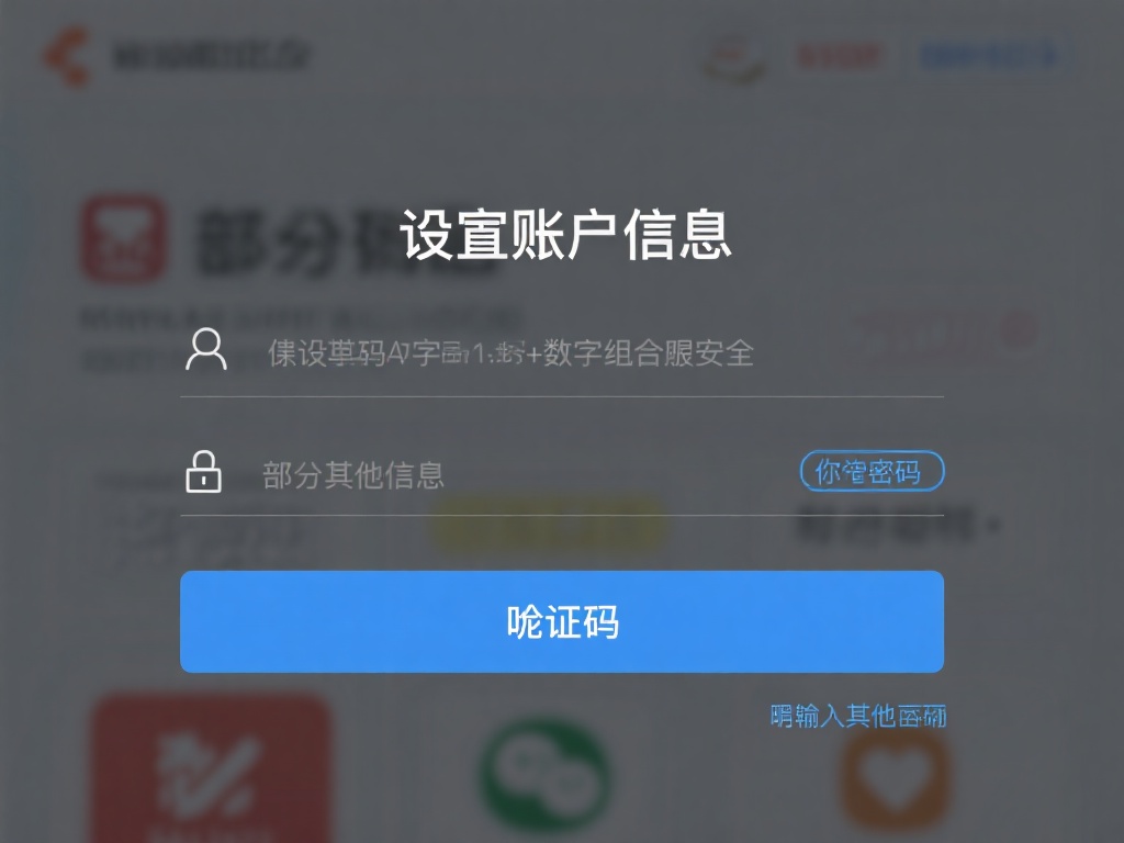 设置账户信息
输入验证码后，系统会要求你设置密码