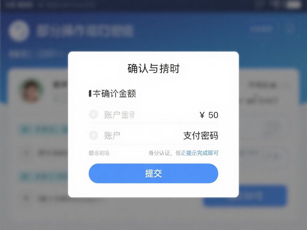 确认与提交：在确认金额和账户信息无误后，点击“提交